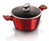 GARNEK GRANITOWY 28cm BERLINGER HAUS RED METALLIC LINE BH-1258